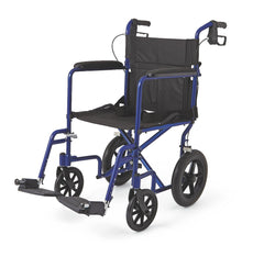 Medline Aluminum Transport Chair with 12" Rear Wheels - MEDability