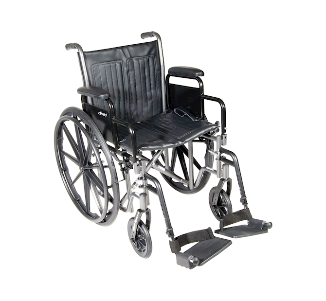 Silver Sport 2 18" Manual Wheelchair, Desk Arms, Swingaway footrests - MEDability
