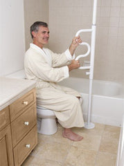 Stander Security Pole & Curve Grab Bar - MEDability